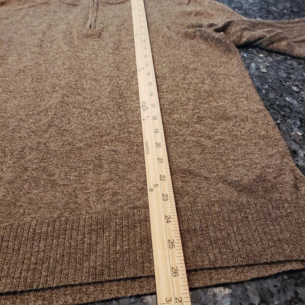 Smartwool Sparwood Mens Size M Quarter Zip Pull Over Sweater Brown Heather - Picture 7 of 9